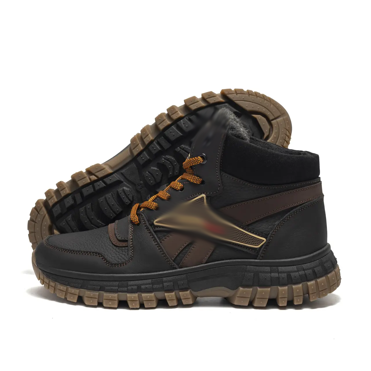 Чоловічі зимові черевики RB Support Black, фото 1