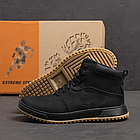 Чоловічі зимові шкіряні черевики LV black Style, фото 9