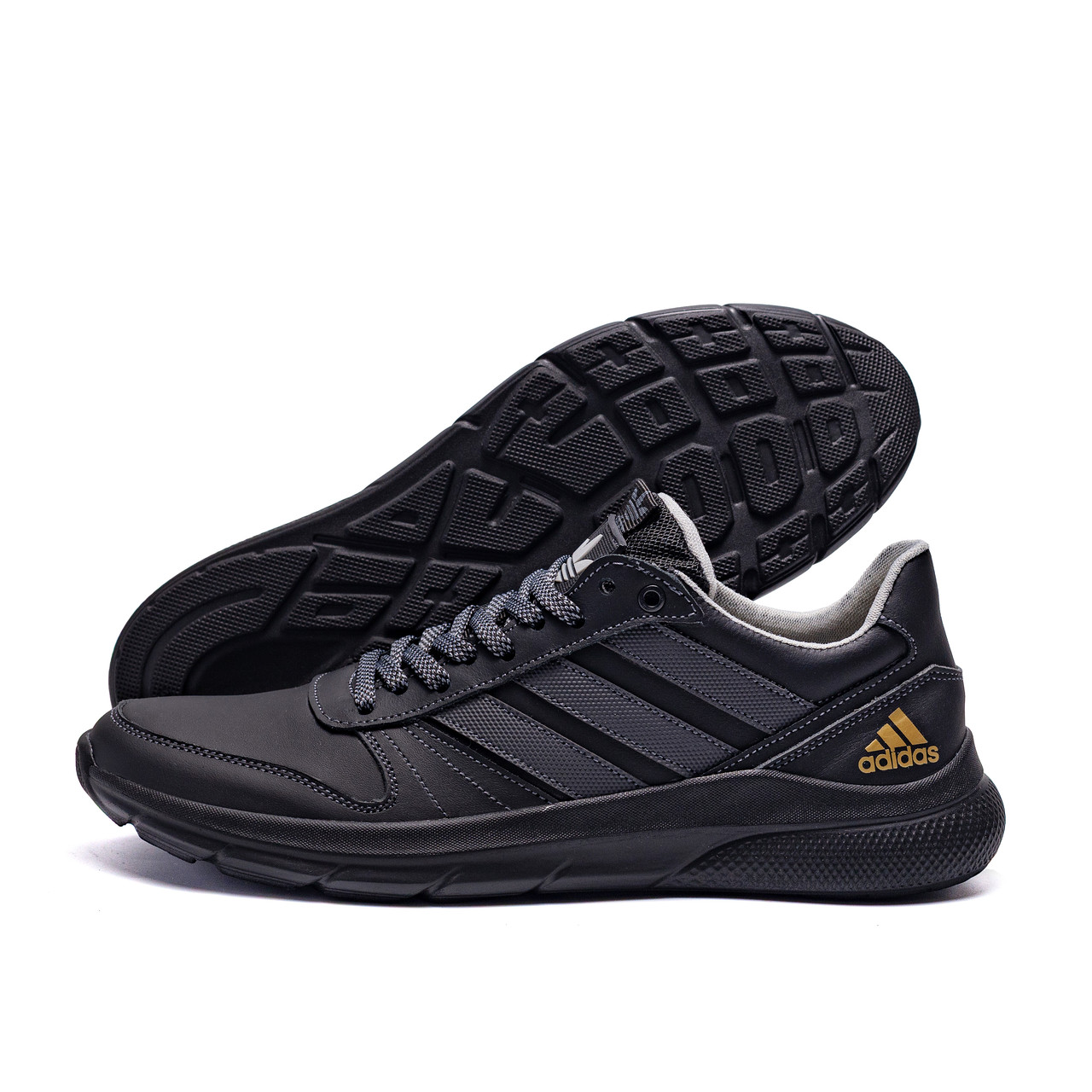 Чоловічі шкіряні кросівки  A - Grey, фото 1