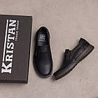 Чоловічі шкіряні туфлі LV Black, фото 6