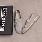 Чоловічі шкіряні лофери Beige, фото 5