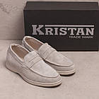 Чоловічі шкіряні лофери Beige, фото 7