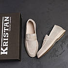 Чоловічі шкіряні лофери Beige, фото 8