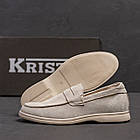 Чоловічі шкіряні лофери Beige, фото 10