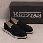 Чоловічі шкіряні лофери Black, фото 6