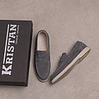 Чоловічі шкіряні лофери Light gray, фото 6