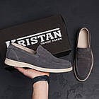 Чоловічі шкіряні лофери Light gray, фото 8