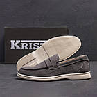 Чоловічі шкіряні лофери Light gray, фото 10