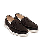 Чоловічі шкіряні лофери Dark Chocolate, фото 3