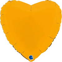 Фольгована кулька "Серце" жовта макарун Grabo 18"(45см) 1шт.