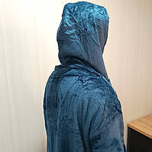 Плед - худі толстовка з капюшоном - синій (50)