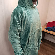 Плед - худі толстовка з капюшоном - зелений (50)