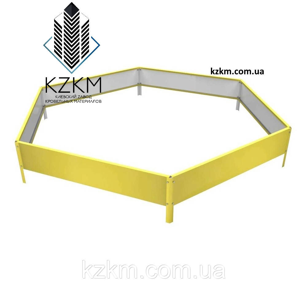 Вулична клумба для квітів діаметр 1 метр жовта, фото 1