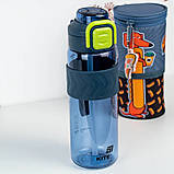 Пляшечка для води Kite, 800 мл, K25-1234-2 синьо-зелена, фото 5