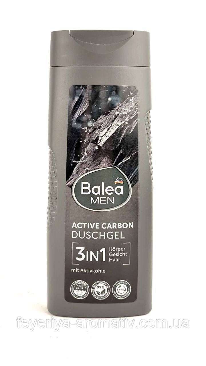 Гель для душу для чоловіків з активованим вугіллям Balea Men Active Carbon  3 in 1 300 мл Німеччина
