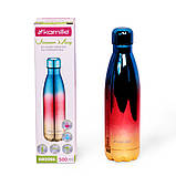 Термопляшка 500 мл із нержавіючої сталі Kamille яскрава, фото 2