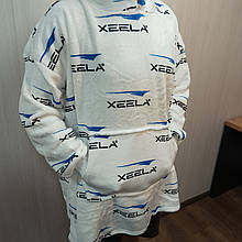 Плед - худі толстовка з капюшоном - білий (50)