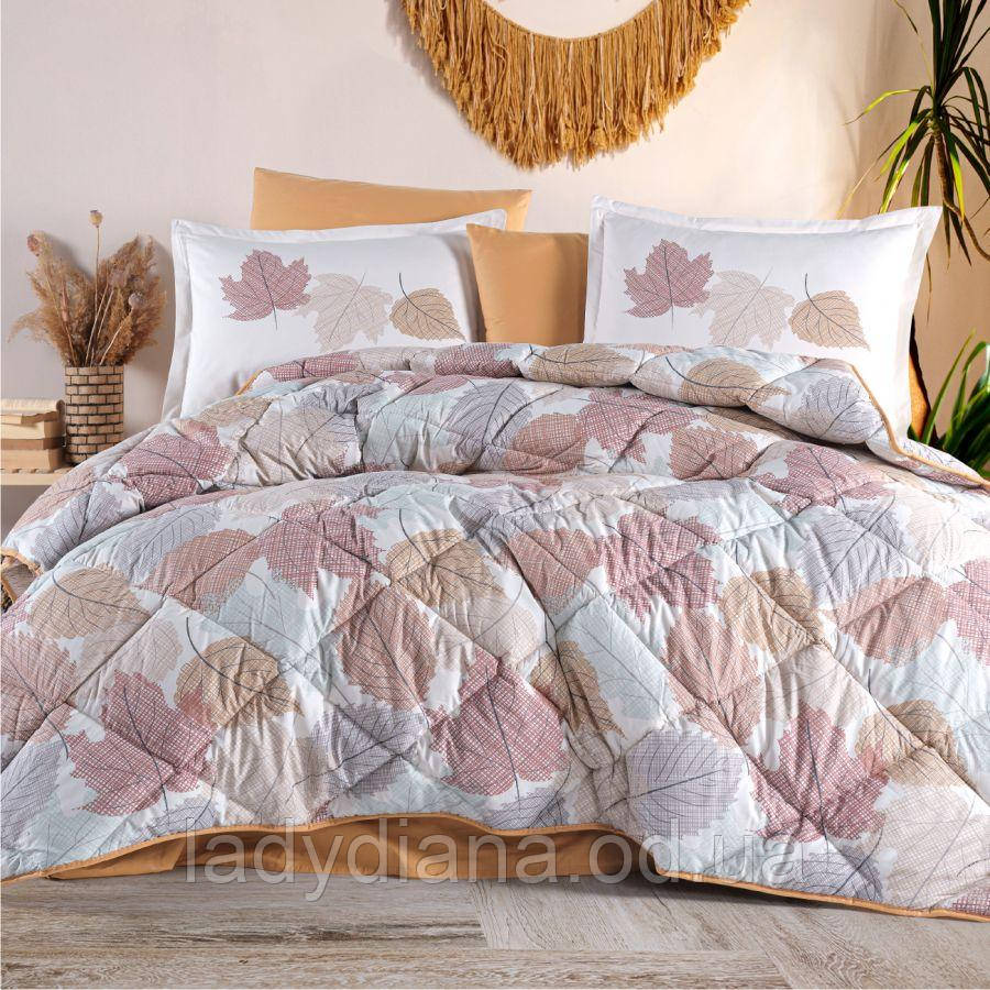 Комплект постільної білизни двоспальне євро 200x220 см ранфорс 100 % бавовна бязь Туреччина Clasy, фото 1