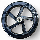 Колесо для самоката 175 мм × 30 мм, PU, з підшипниками 608, чорне, фото 3