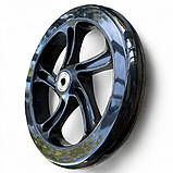 Колесо для самоката 175 мм × 30 мм, PU, з підшипниками 608, чорне, фото 2