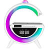 Настільна смарт-лампа нічник BT3402 RGB G-Smart Light з бездротовою зарядкою і Bluetooth колонкою, фото 6