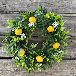 Штучний вінок з лимоном 40 см