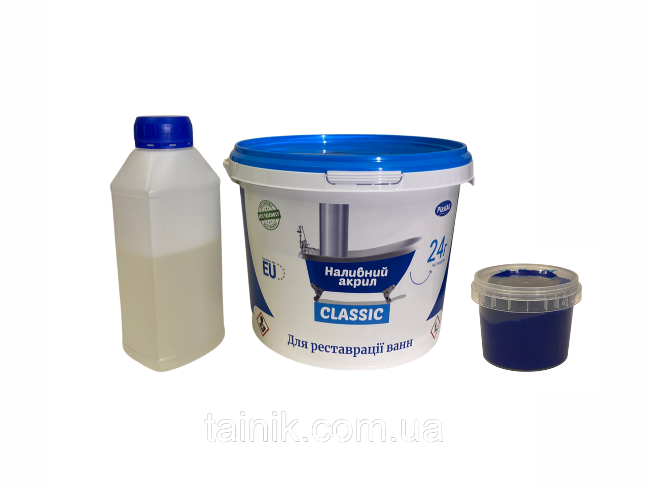 Рідкий акрил для ванн Plastall Classic 1.7 м кольоровий Синій