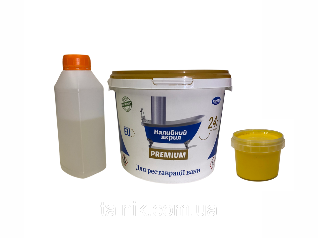 Наливний акрил для ванн Plastall Premium 1.5 м кольоровий Жовтий