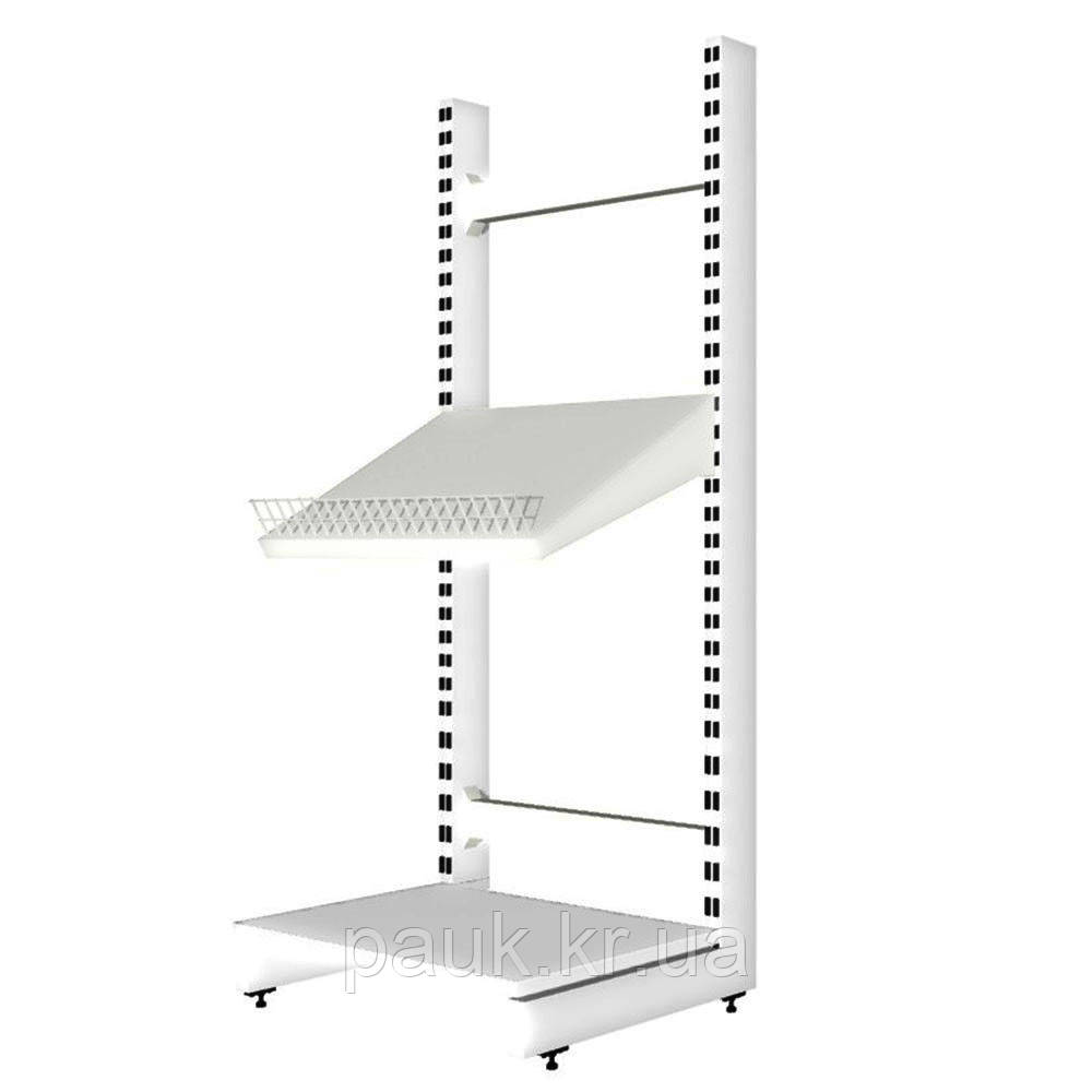 Овочева стійка торгова 1450х750 мм ТИП 13, приставний стелаж для овочів, металевий стенд для фруктів, стелаж овочевий Рістел, фото 1