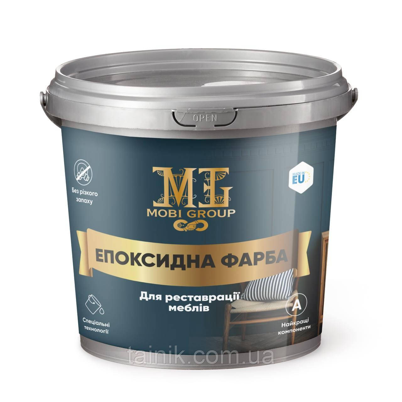 Епоксидна фарба для меблів MG 4.5 кг зелена plastall, фото 1