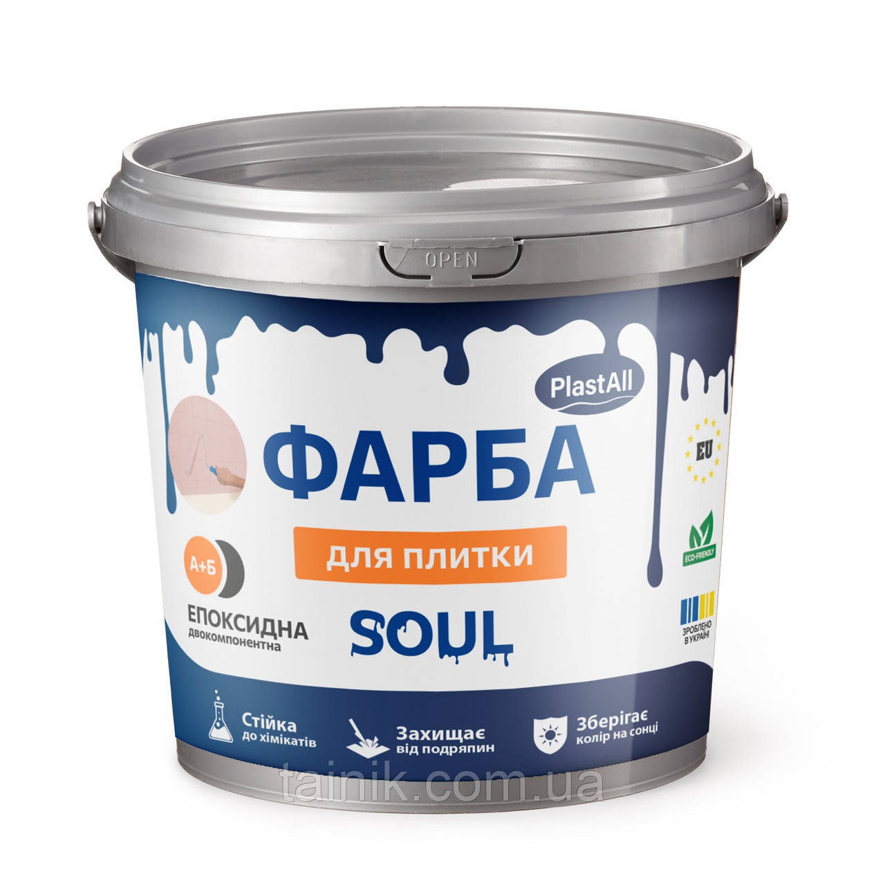 Епоксидна фарба для плитки Plastall™ 4.5кг Графіт plastall