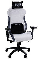 Ігрове крісло VR Racer Textile Halk сіре з розкладною спинкою та механізмом MultiBlock для ігор і роботи AMF