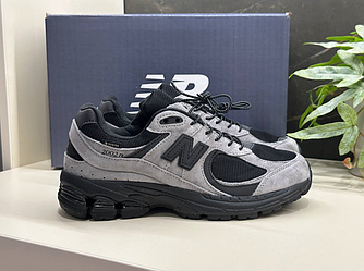 Чоловічі кросівки 2002R gore tex grey black Нью Баланс сірі з чорним замшеві на гортексі водостійкі осінь єврозима