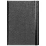 Щоденник датований на 2026 рік гнучкий з резинкою Дакар Преміум Еластик сірий для брендування, фото 3