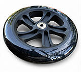 Колесо для самоката 180 мм × 30 мм, PU, з підшипниками 608, чорне, фото 4