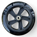 Колесо для самоката 180 мм × 30 мм, PU, з підшипниками 608, чорне, фото 2