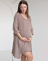Комплект халат і сорочка у родзал (какао), фото 2