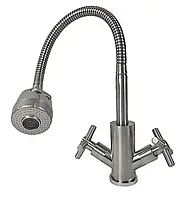 Змішувачі для кухні з гнучким виливом (рефлекторним)