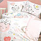 Комплект постільної білизни для новонародженого (для немовлят) у дитяче ліжечко 100x150 натуральна бавовна, фото 2
