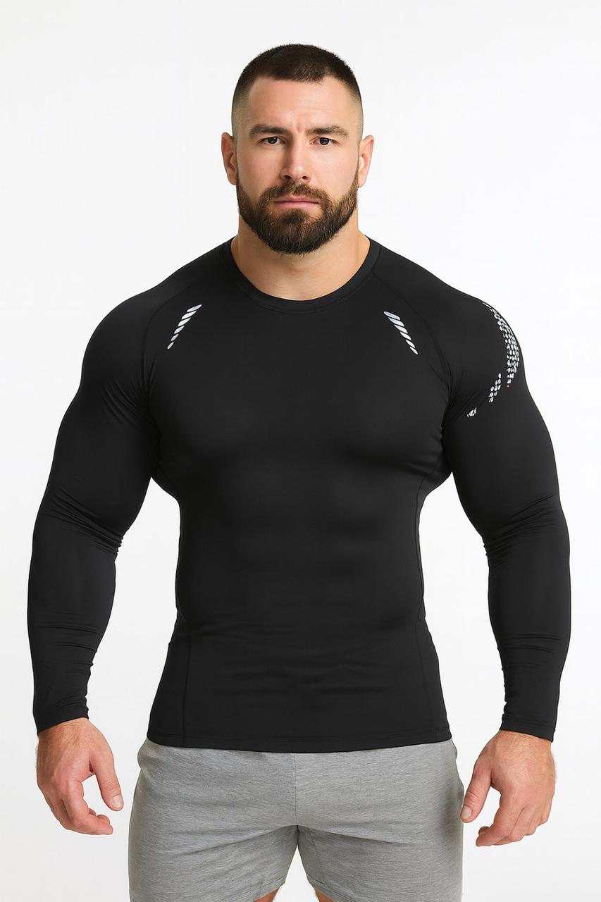 Рашгард чоловічий компресійний Net Loku чорний, фото 1