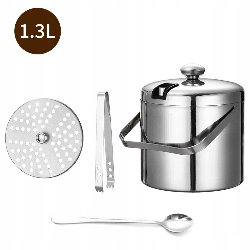 Відро для льоду + щипці + ложка Ruhhy 21159