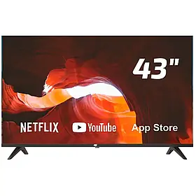 Телевізор 43" Smart Android Wi-Fi Grunhelm 43GHU-750AV телевізори DDR 1.5G Flash 8G Voice RC Frameless