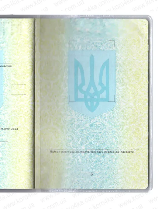 Обкладинка для сторінок паспорту прозора з ПВХ 120мкр, фото 1