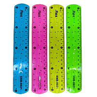 Лінійка-неломайка КНР 20см №0021 прозора кольорова