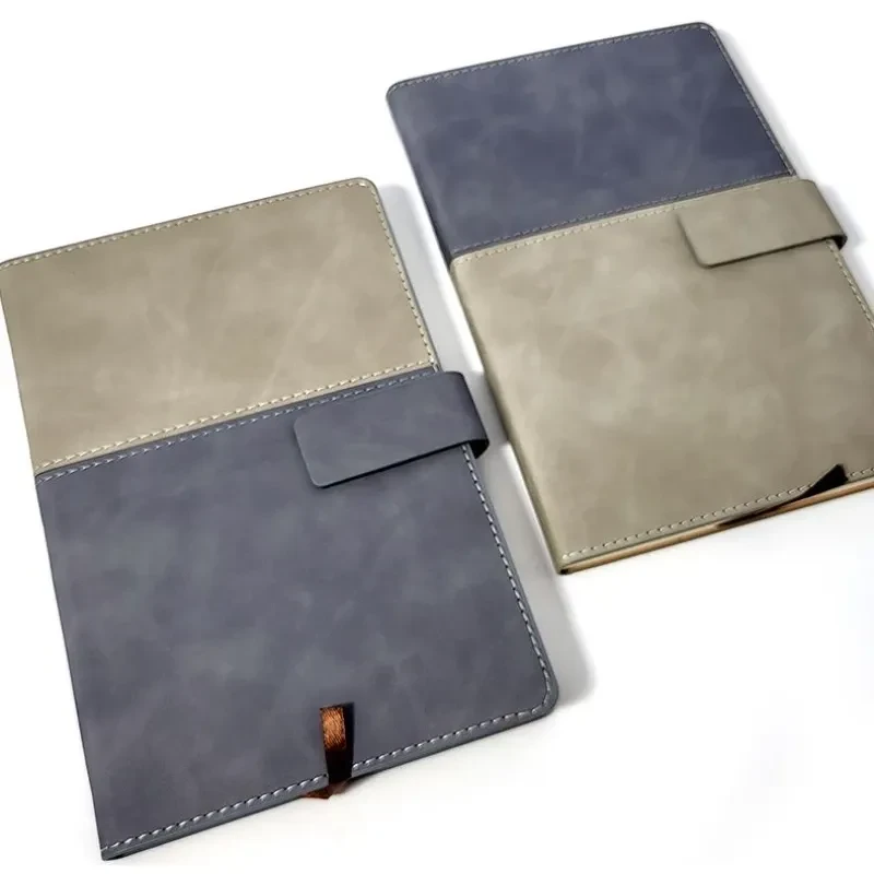 Блокнот на магниті А5 КНР 98листів # №140030 (52338) (шкірзамова обкладинка Soft-touch) асорті кольо, фото 1