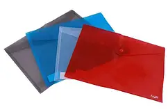 Папка на кнопці А4 Eagle №4011-00 щільністю 180мкм асорті кольорів