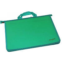 Портфель шкільний пластиковий А4 Полімер №420101з тканевими ручками асорті кольорів