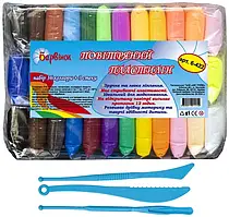 Легкий пластилін (маса пластична) Барвинок 36кольорів по 7гр №6-422 зі стеками