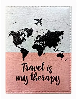 Обкладинка для паспорту з екошкіри з кольоровим друком (асорті малюнків), фото 1