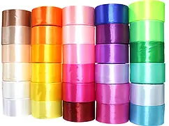 Стрічка атласна 1метр 50мм асорті кольорів